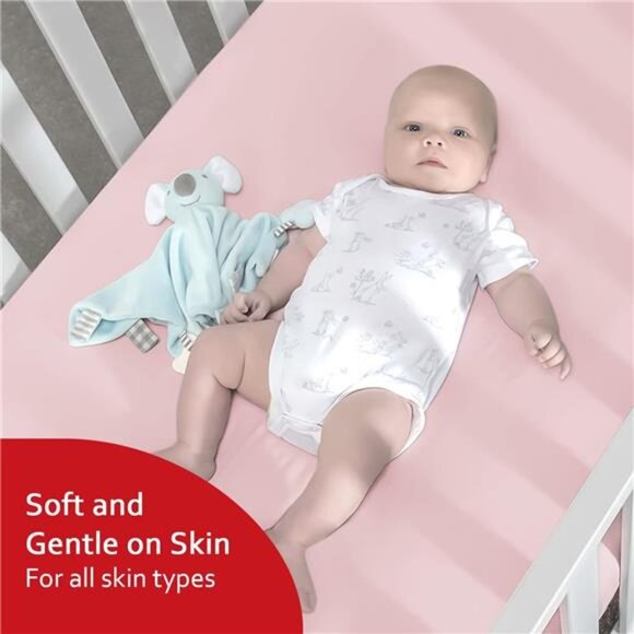 Crib Sheets for Girls 4 Pack, Fitted Crib Sheets for Standard Size Crib - Picture 12 of 14